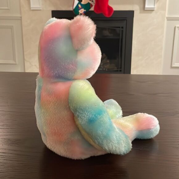 Vintage Ty First Birthday Bear Pink Blue Yellow Green, Excellent Condition 14” - Picture 4 of 7
